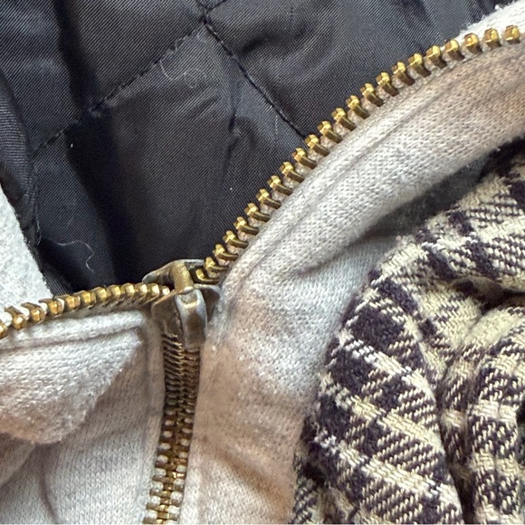 Big Mac Jacket Mens XLT Brown Plaid Hooded Quilted Insulated Flannel Workwear - Picture 9 of 13